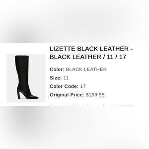 Steve Madden Lizette Black Leather Heeled Boots